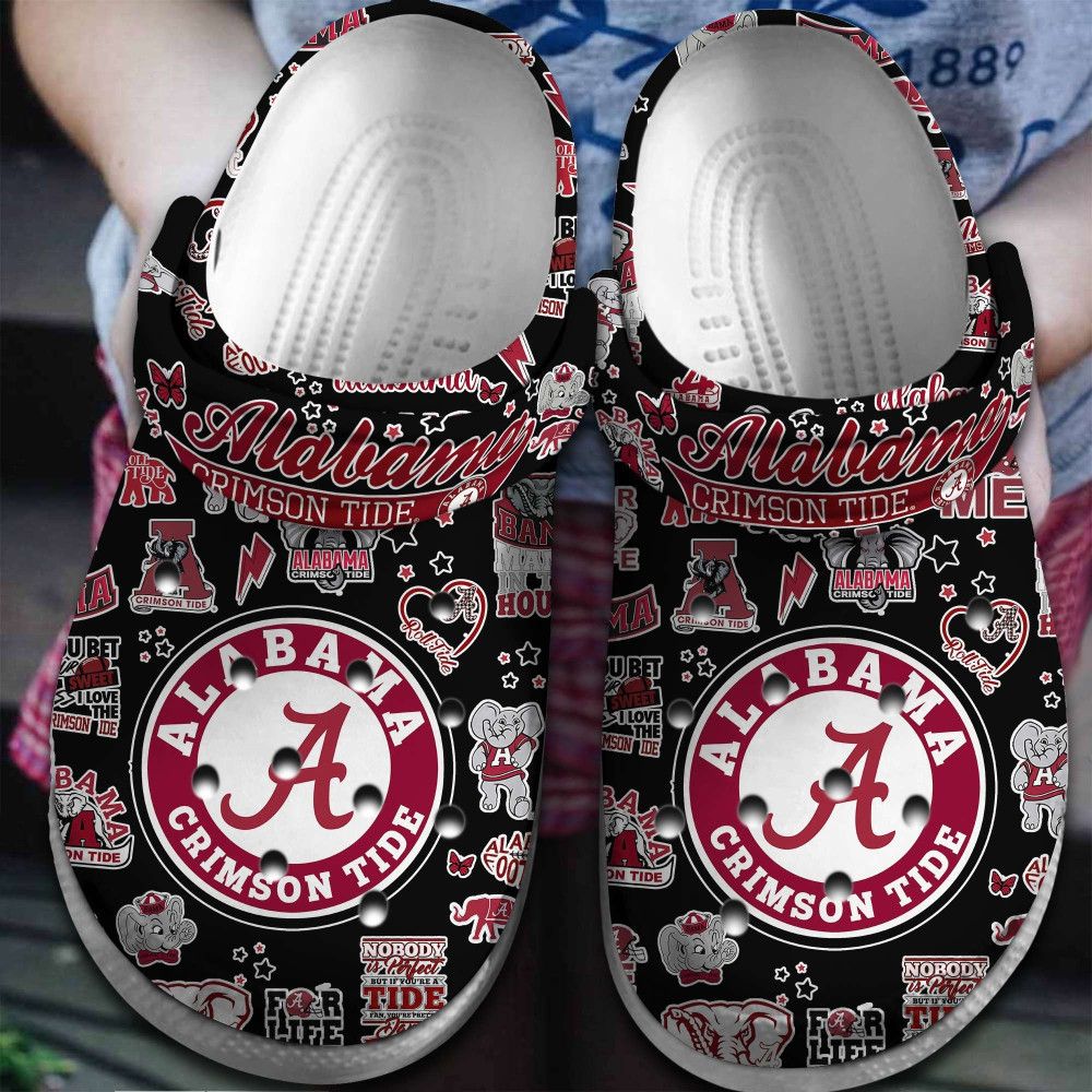 Alabama Crimson Tide 2025 NCAA Sport Crocs Shoes Comfortable For Men Women - GNL146364