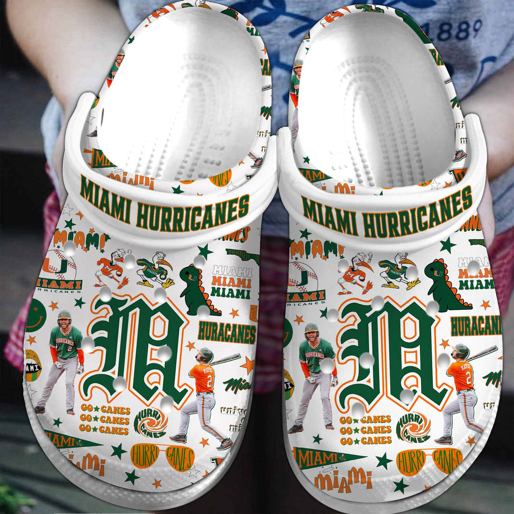 Premium Miami Hurricanes 2025 NCAA Sport Crocs Shoes Comfortable For Men Women - GNL146363
