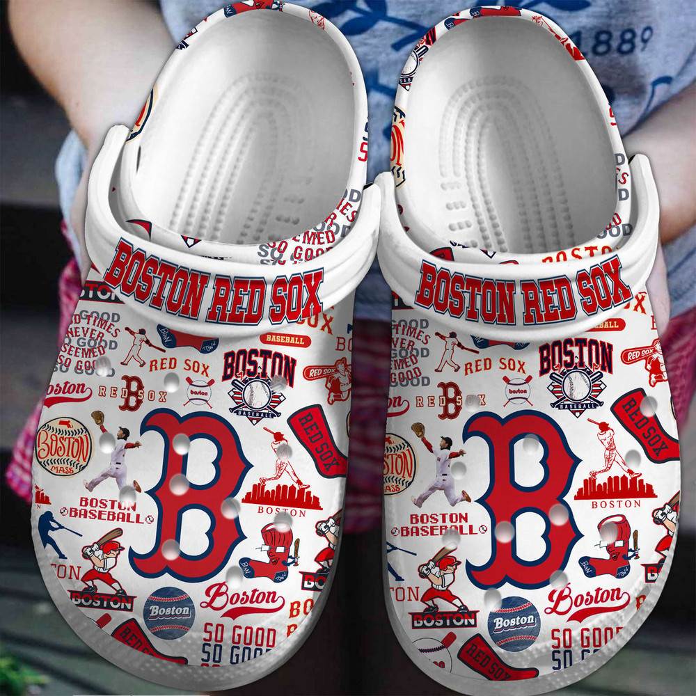 Boston Red Sox Baseball team MLB Sport Personalized Crocs Shoes Comfortable For Men Women