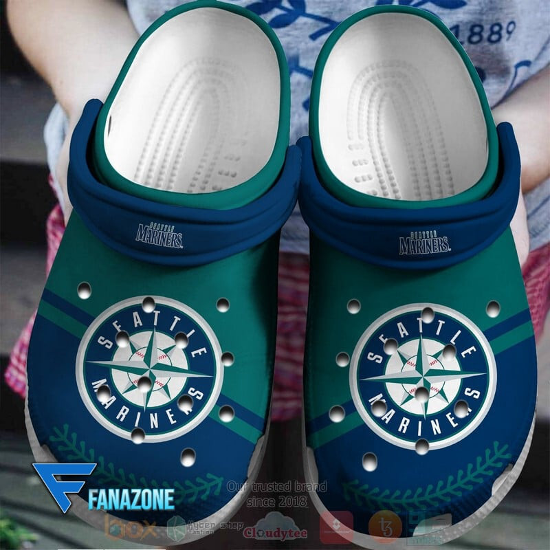 Seattle Mariners Blue-Green MLB Crocs Shoes Comfortable For Men Women