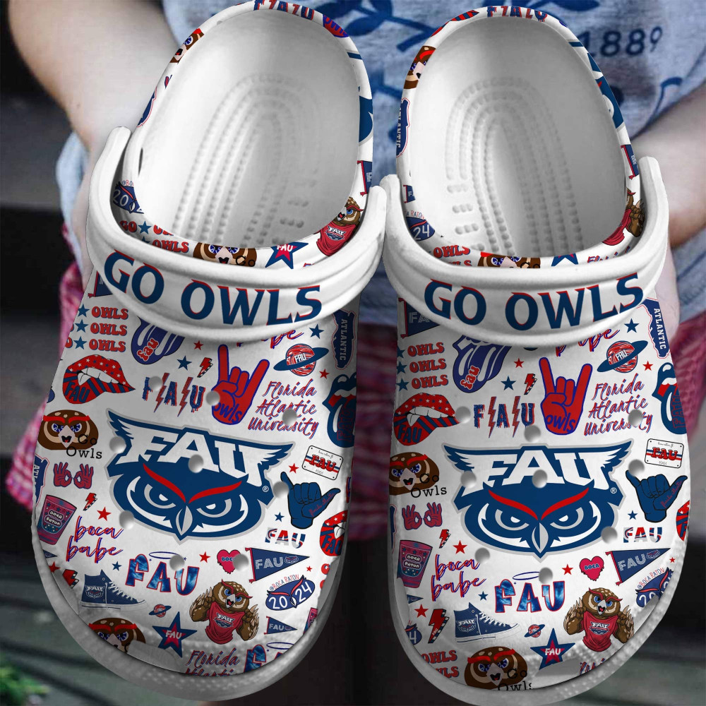 Florida Atlantic Owls 2025 NCAA Sport Crocs Shoes Comfortable For Men Women - GNL146373