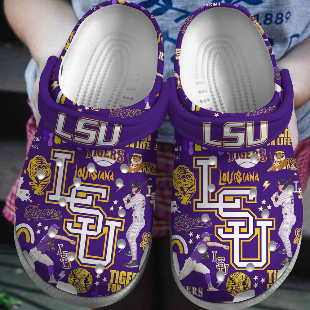 LSU Tigers 2025 NCAA Sport Crocs Shoes Comfortable For Men Women - GNL146368