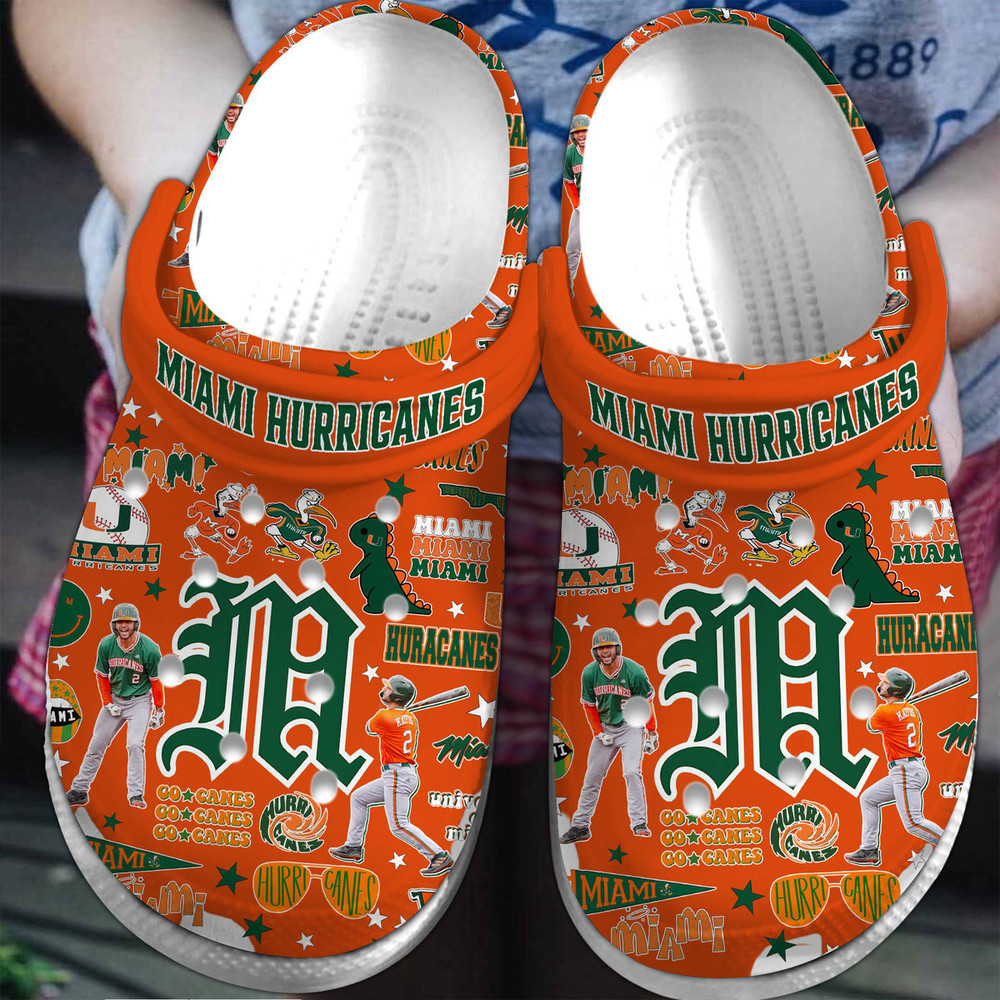 Premium Miami Hurricanes 2025 NCAA Sport Crocs Shoes Comfortable For Men Women - GNL146376