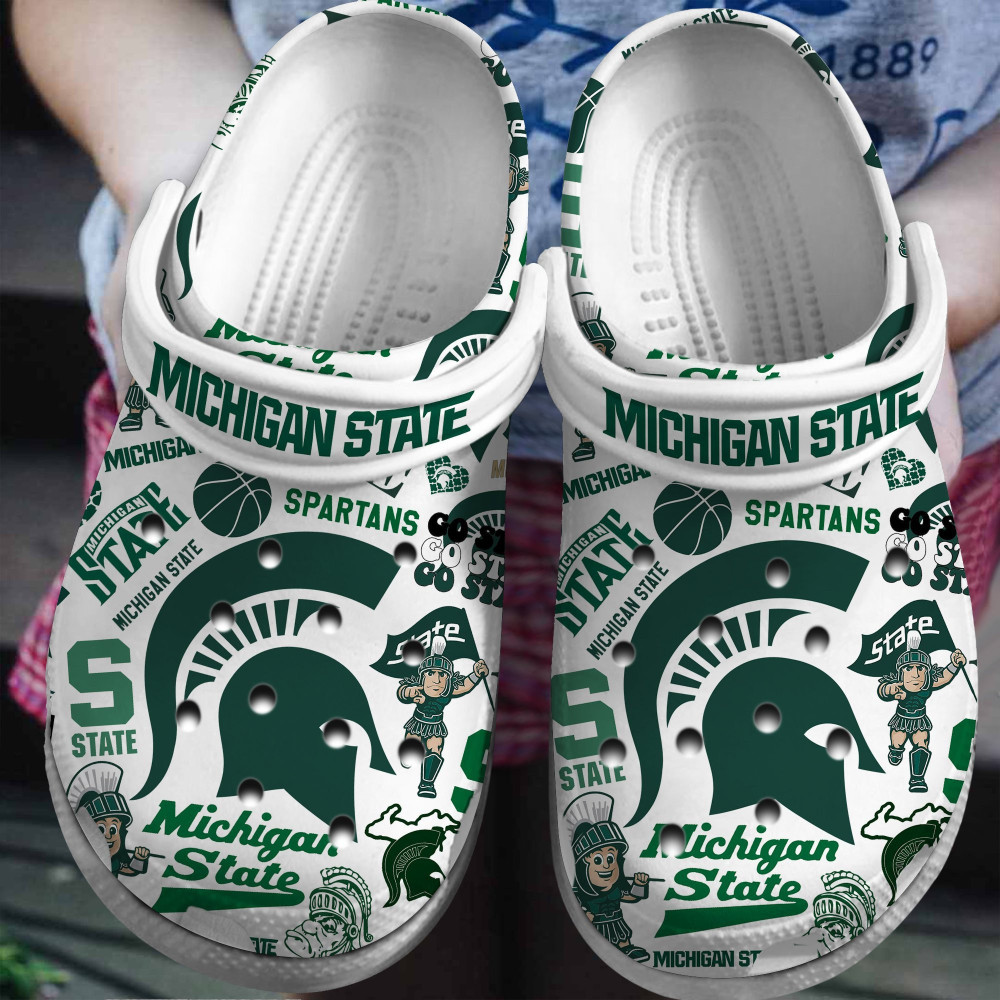 Michigan State Spartans 2025 NCAA Sport Crocs Shoes Comfortable For Men Women - GNL146379
