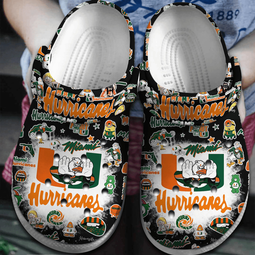 Miami Hurricanes 2025 NCAA Sport Crocs Shoes Comfortable For Men Women - GNL146380