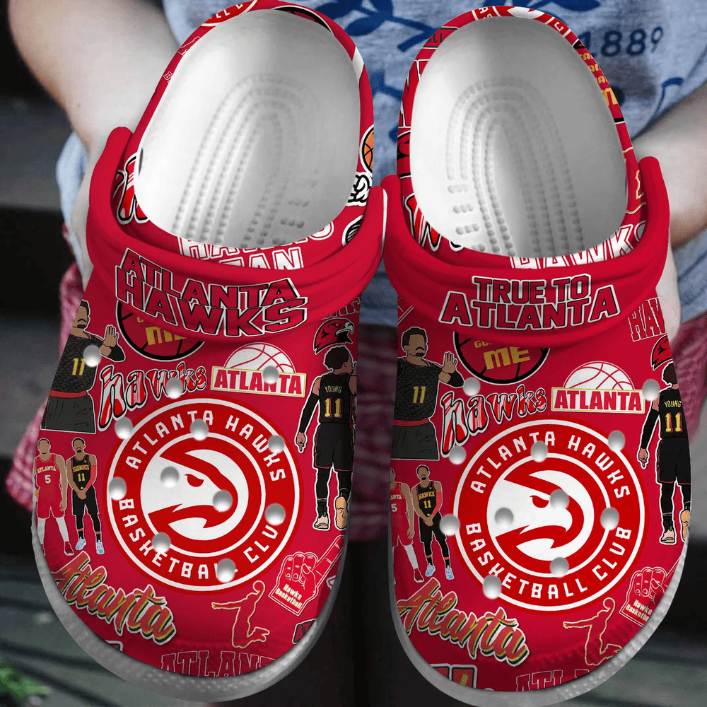 Atlanta Hawks Basketball Team Nba Sport Crocs Shoes Comfortable For Men Women