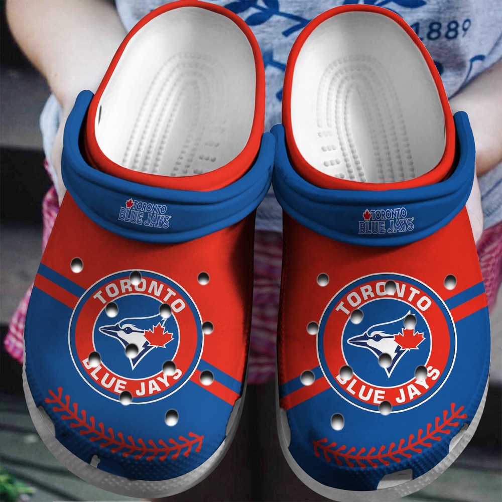 Mlb Toronto Blue Jays Crocs Clog Red Blue For Fan Baseball