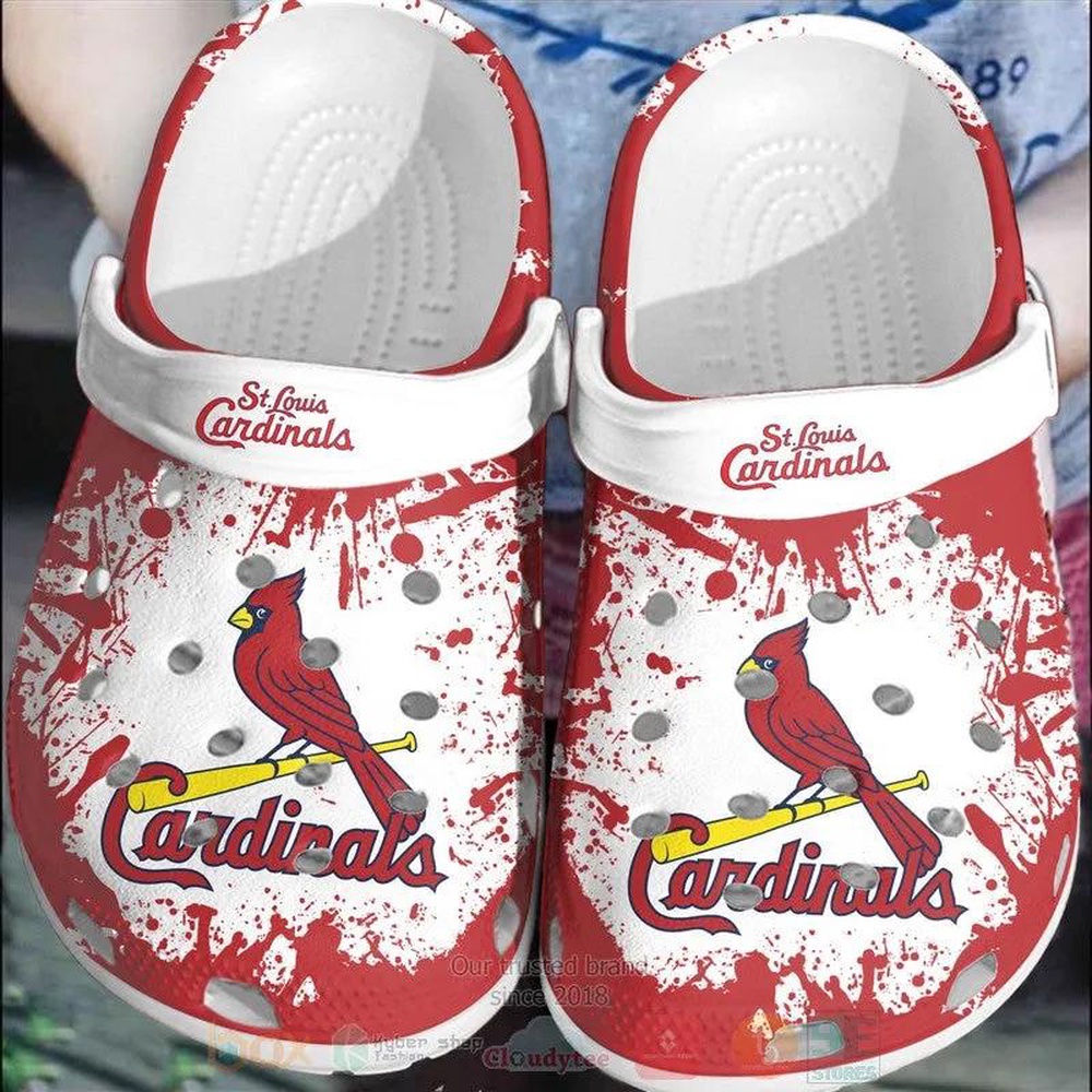 Mlb St Louis Cardinals Crocs Clog Shoes Red White For Fans