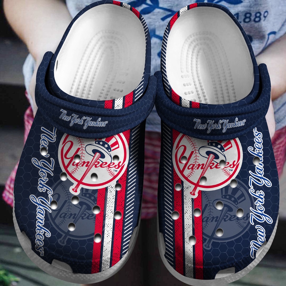 Mlb New York Yankees Crocs Clog Navy For Fan Baseball