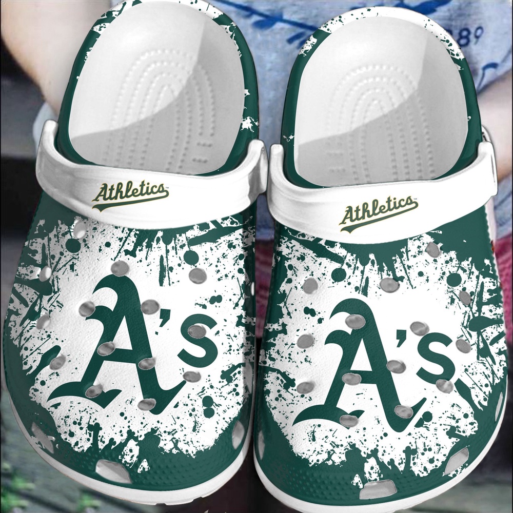 Mlb Oakland Athletics Crocs Clog Dark Green For Fan Baseball