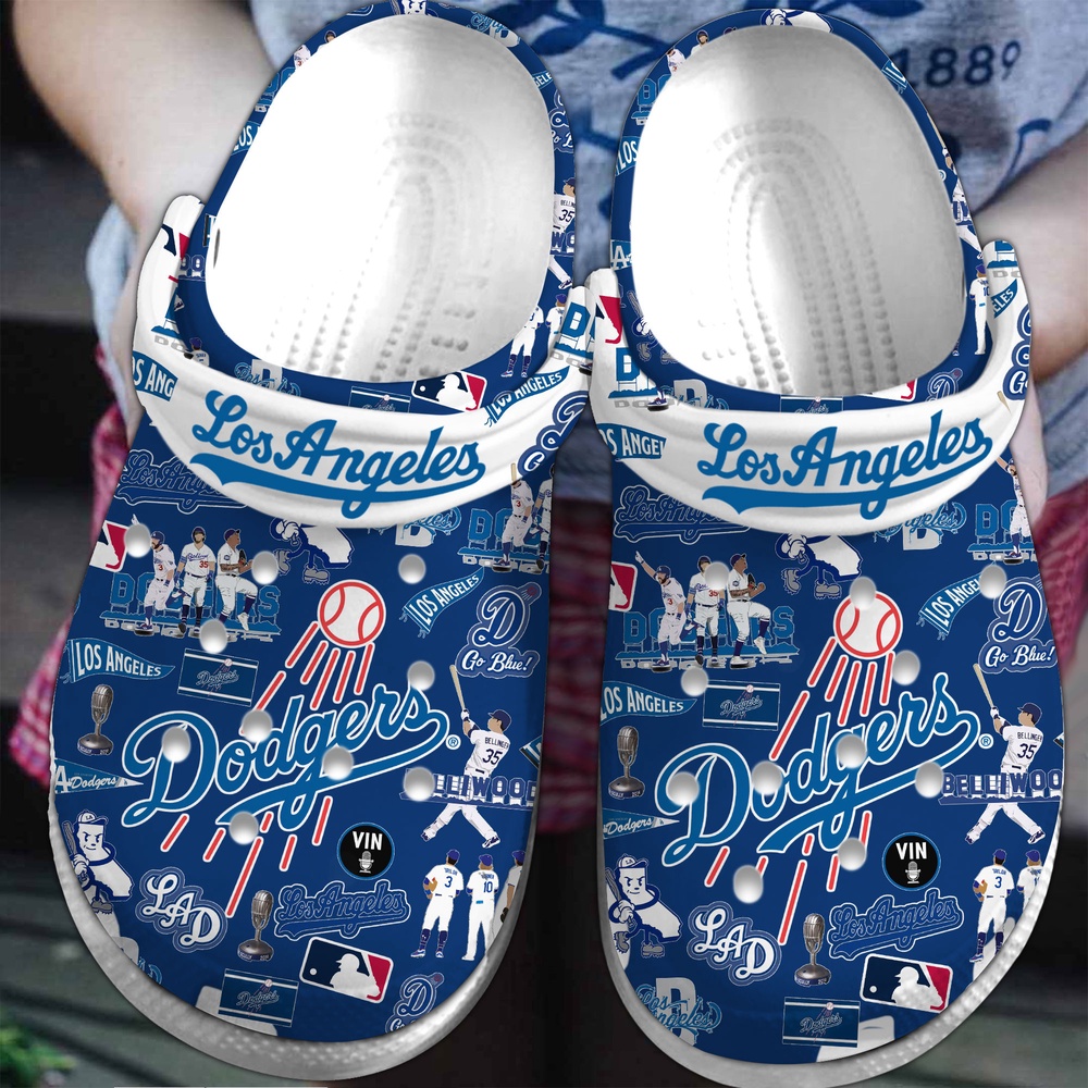 Mlb Los Angeles Dodgers Crocs Crocband Clogs Shoes Comfortable For Men Women And Kids For Fan Mlb