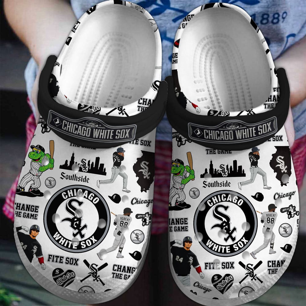 Mlb Chicago White Sox Crocs Clogs Crocband Shoes Comfortable For Men Women And Kids For Fan Mlb