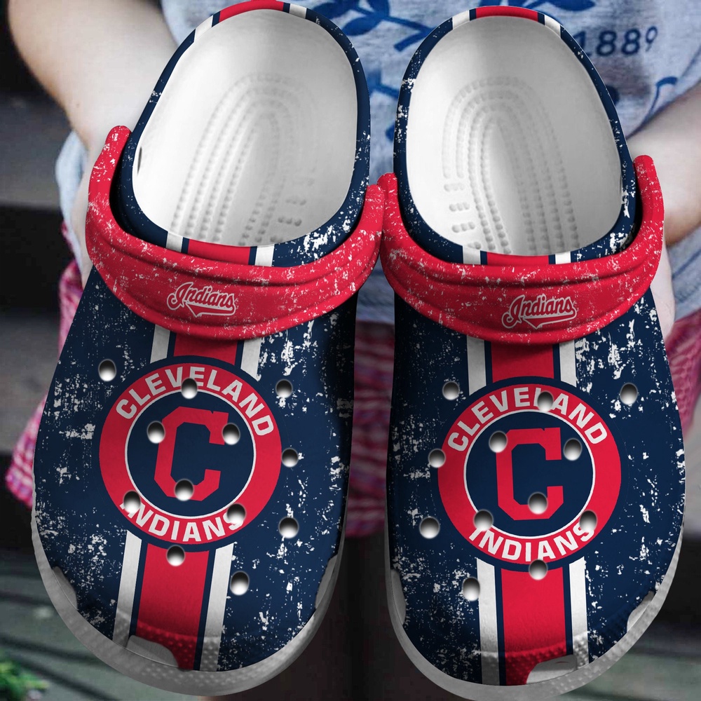 Mlb Cleveland Guardians Navy Crocs Clog For Fan Baseball