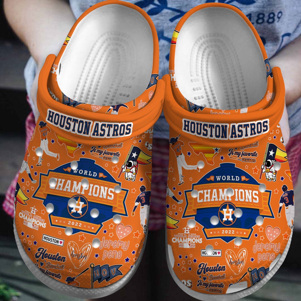 Mlb Houston Astros Crocs Crocband Clogs Shoes Comfortable For Men Women And Kids For Fan Mlb