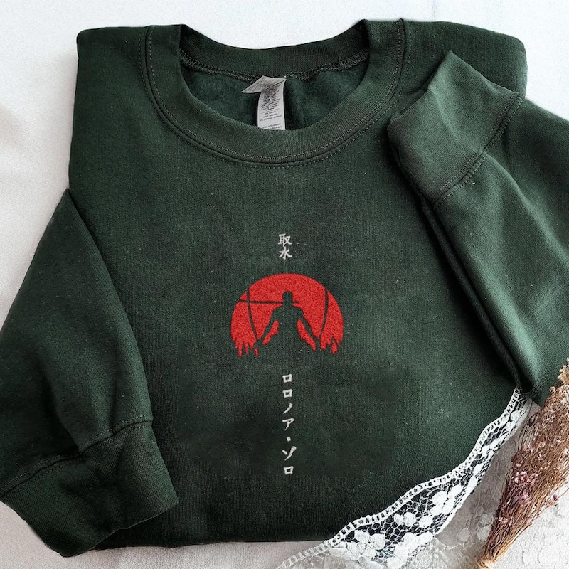 Anime Embroidered Sweatshirt | Cartoon Embroidered Anime Shirt | Anime Embroidered Hoodie | Cartoon Embroidered Hoodie