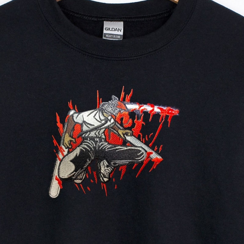 Anime Embroidered Sweatshirt