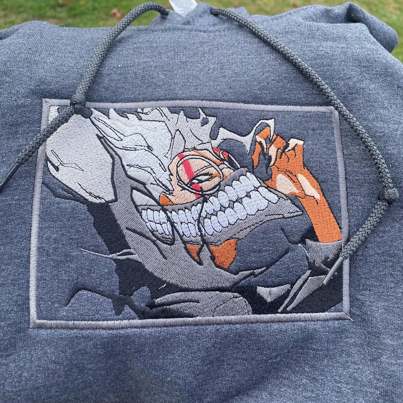 Anime bordado, sudadera, camisa de anime bordada, sudadera con capucha bordada, danda de anime inspirada en la personalidad