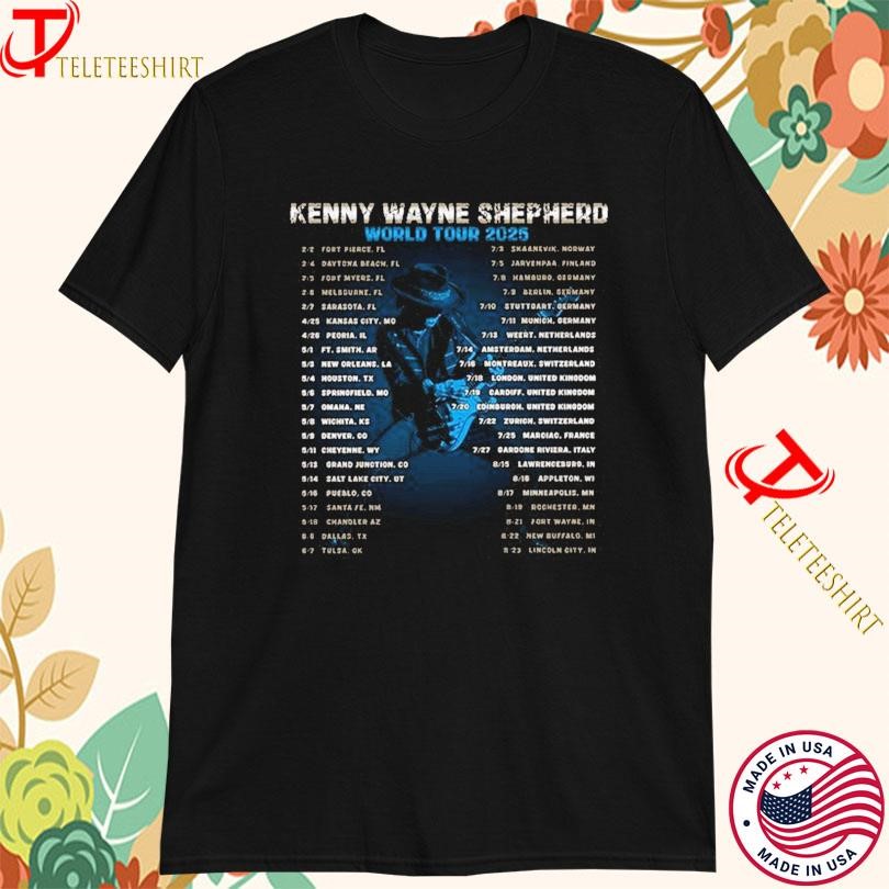 Official Kenny Wayne Shepherd World Tour 2025, Official Kenny Wayne T-shirts