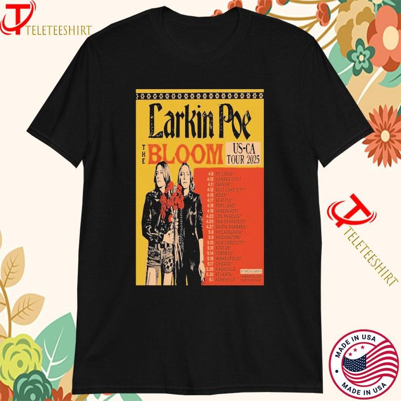 Larkin Poe The Bloom World Tour 2025 US CA, Larkin Poe T-shirts