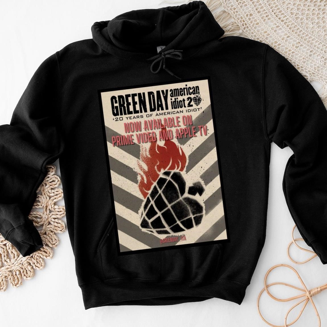 Official Green Day 20 Years Of American Idiot 2025 Tour, Green Day Hoodies