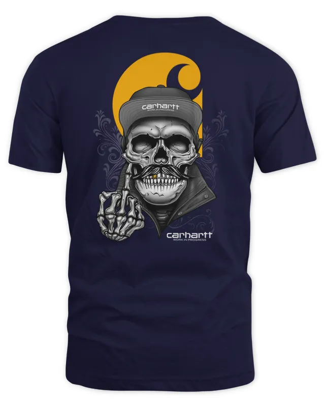 Carhartt Work In Progress Skull Navy T-Shirt