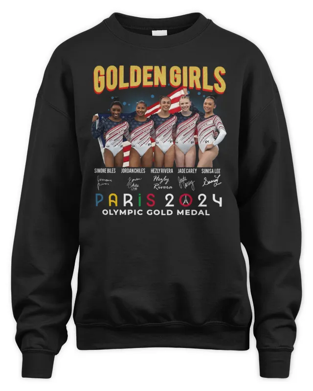 Olympic Golden Girls USA Gold Medal In Paris T-Shirt - Image 4