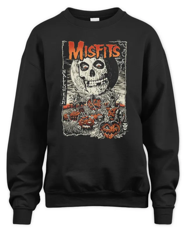 Misfits Halloween By Mike Sutfin Black Tee Shirt - Image 4