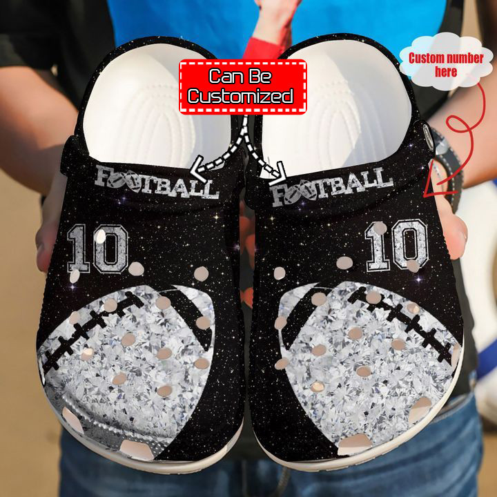 Sport Football Personalized Ball Diamond Crocs Shoes For Men And Women Crocs Comfortable For Men Women and Kids