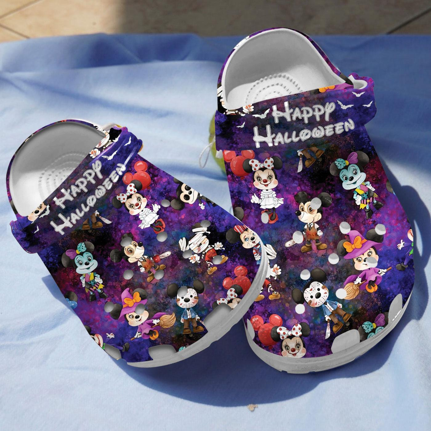 Amazing Disney Halloween Clogs Shoes Crocs Comfortable For Men Women and Kids