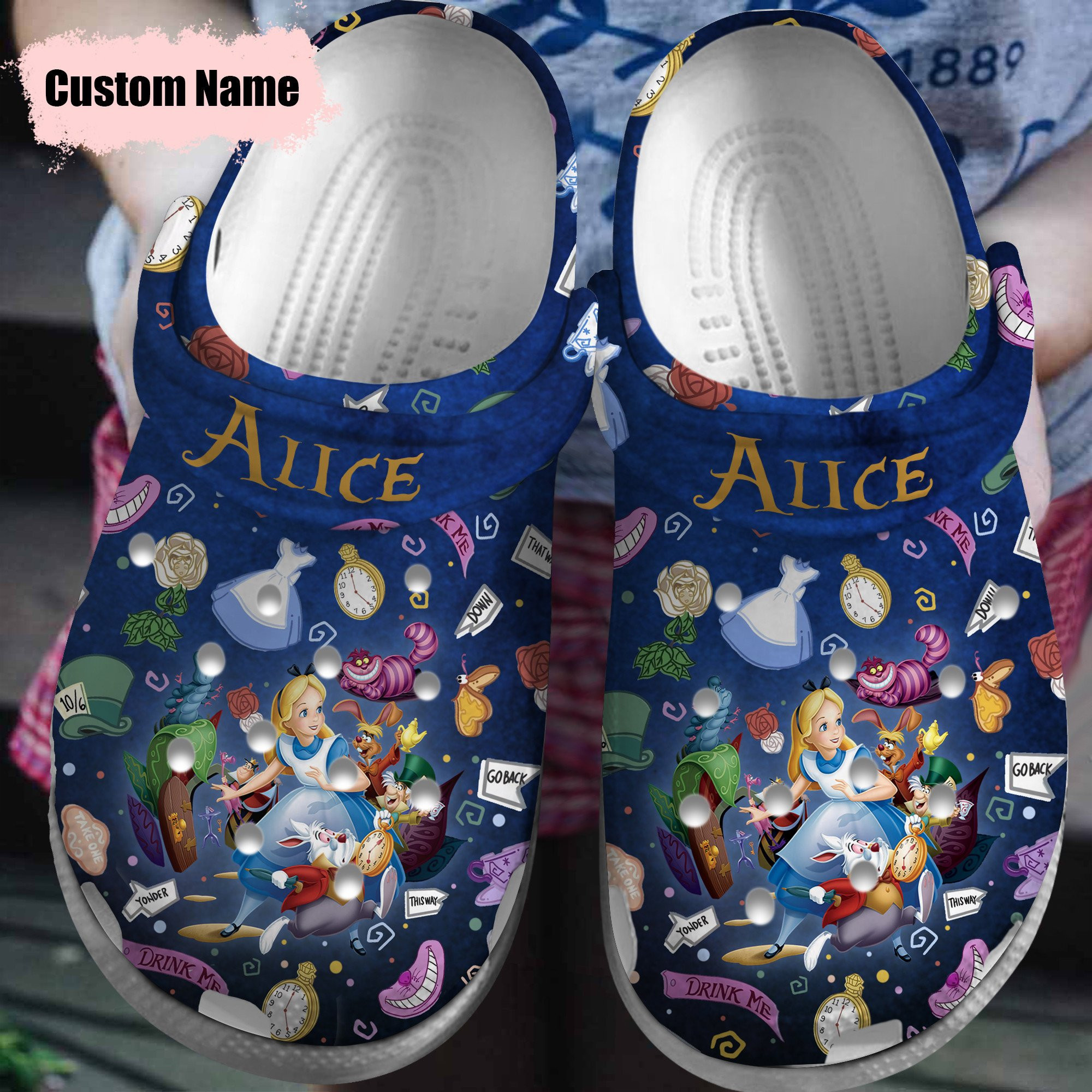 Alice in Wonderland Cartoon Clogs Shoes Comfortable For Men Women Crocs Comfortable For Men Women and Kids
