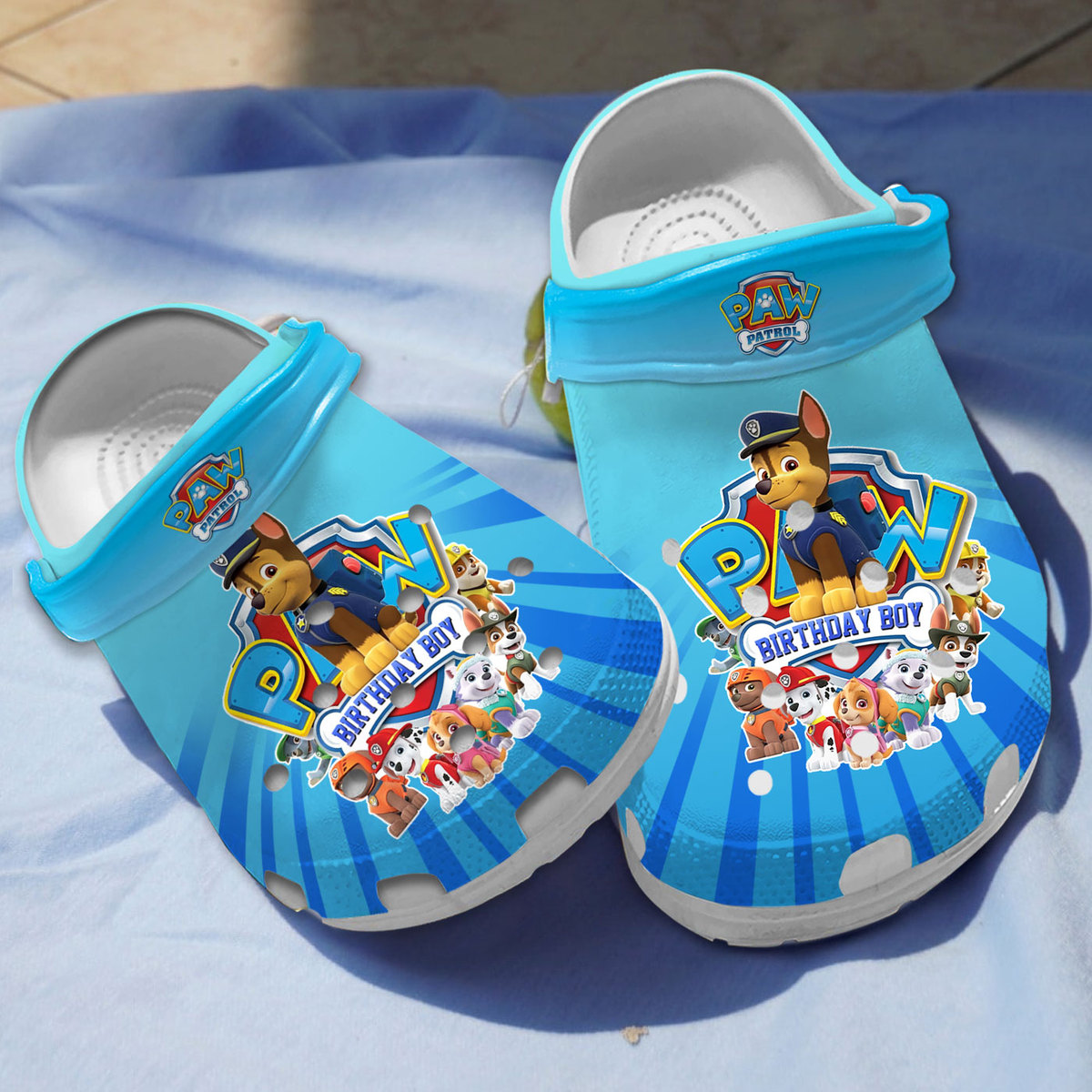 Birthday Boy Paw Patrol Cartoon Blue Clogs Crocs For Men Women and Kids GSU1503402
