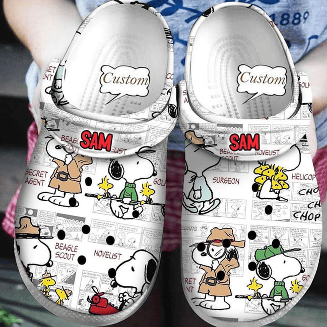 Durable And Lightweight Peanut Snoopy Comics Clogs Crocs Comfortable For Men Women and Kids