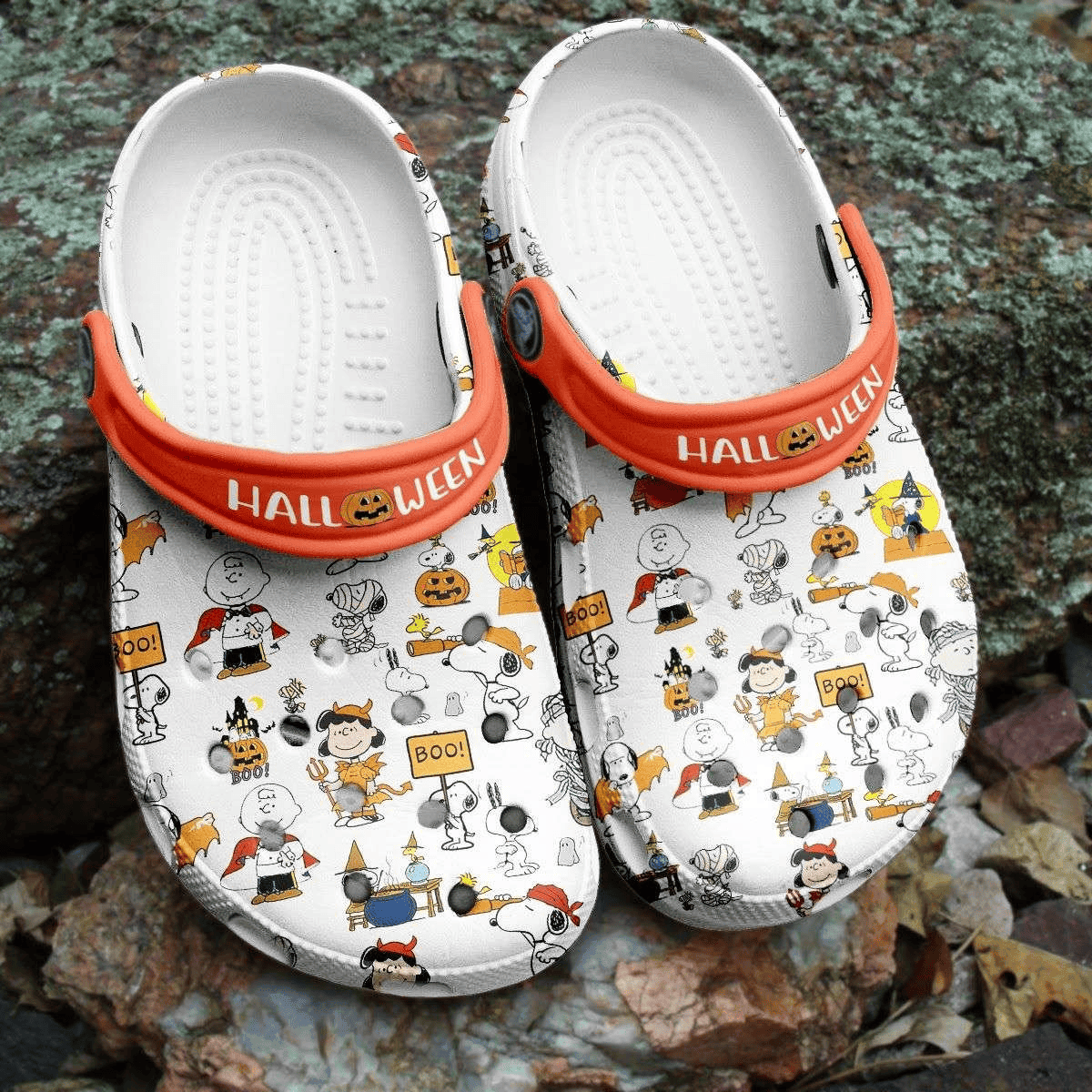 Halloween Snoopy And Funny Friends Clogs Shoes Crocs Comfortable For Men Women and Kids