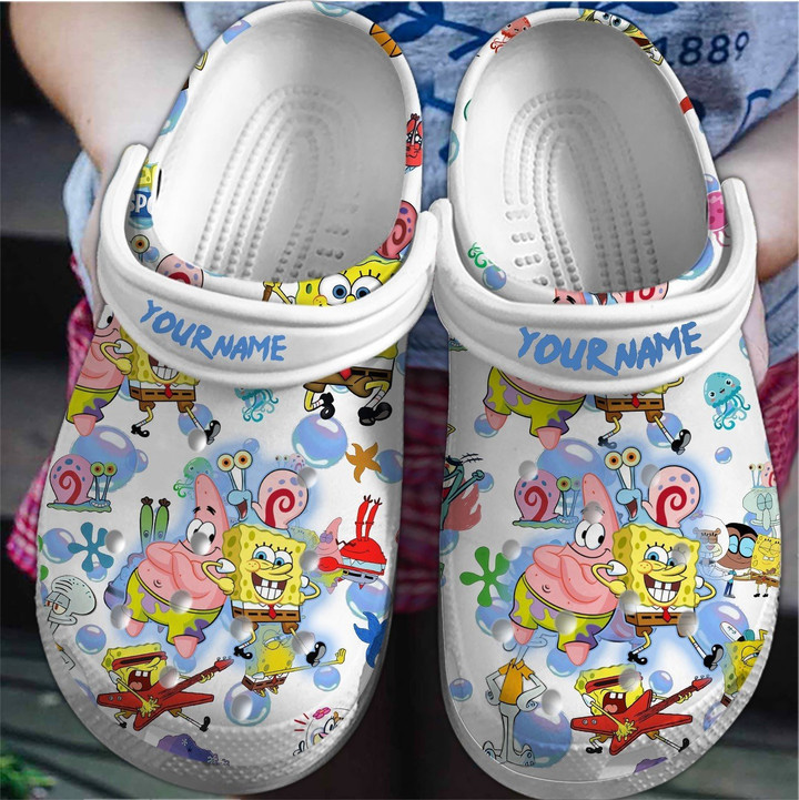 Happy Spongebob Bikini Bottom Cartoon Clogs Crocs Comfortable For Men Women and Kids
