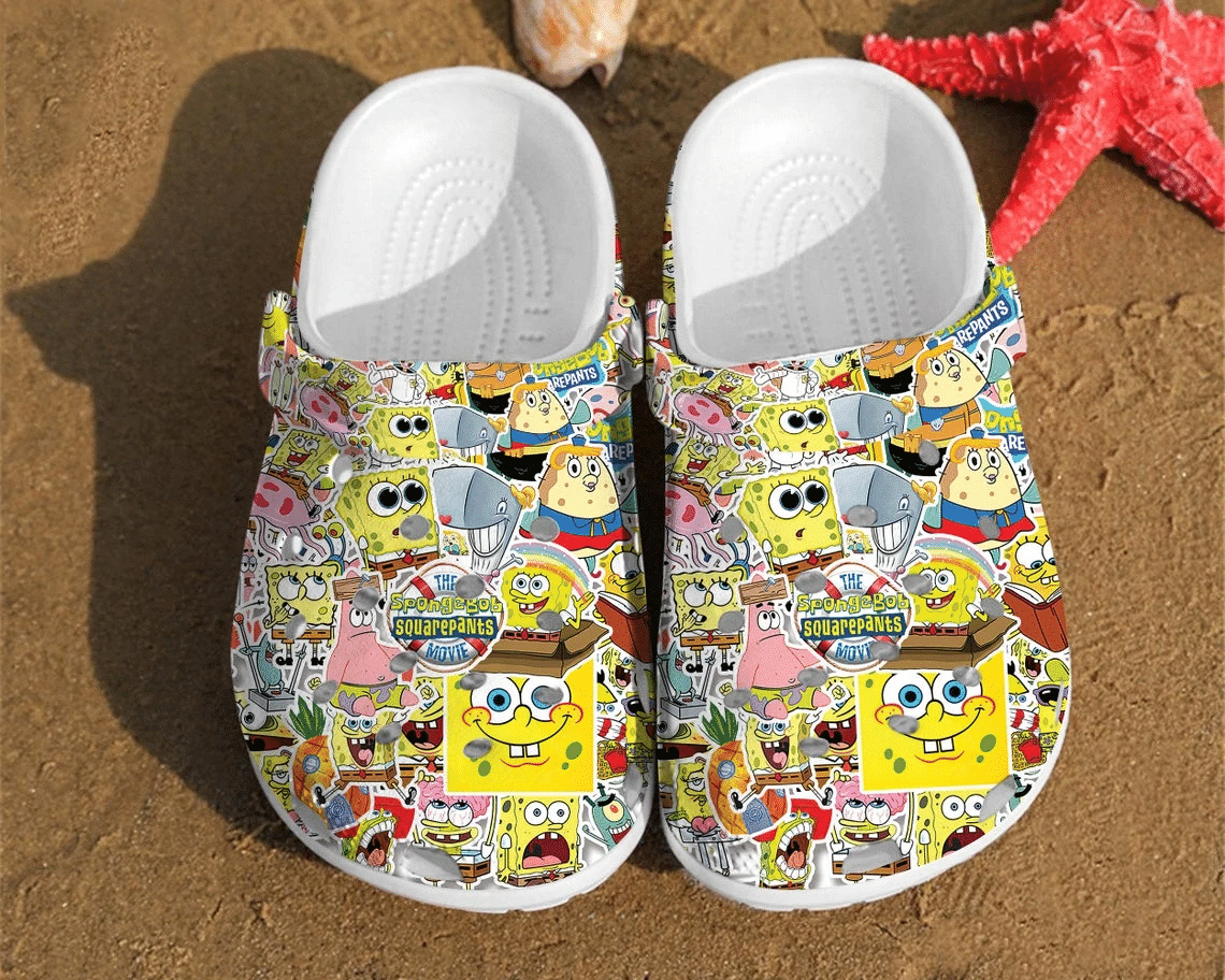 Impressive Cartoon Clogs Spongebob Sticker Clogs Crocs For Men Women and Kids GSD1704426