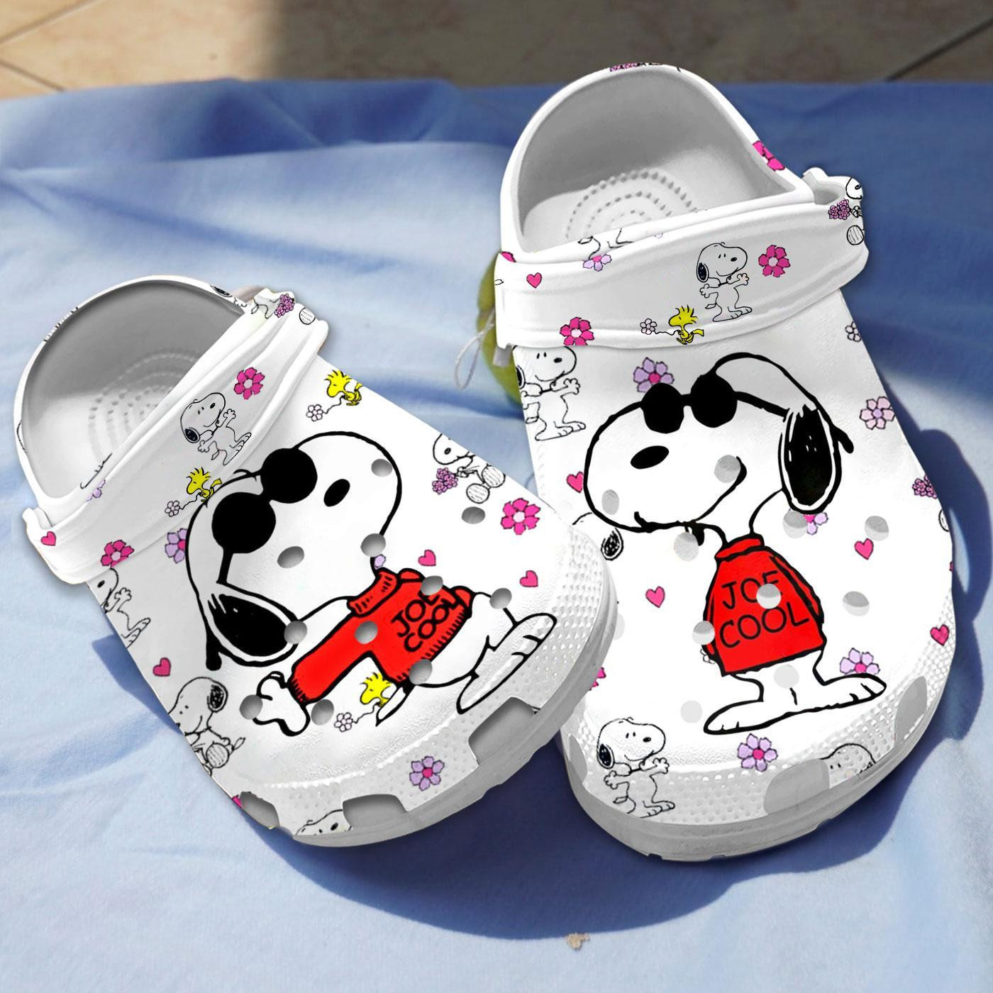 Joe Cool Snoopy Floral Clogs Shoes Crocs Comfortable For Men Women and Kids - GNL1464625