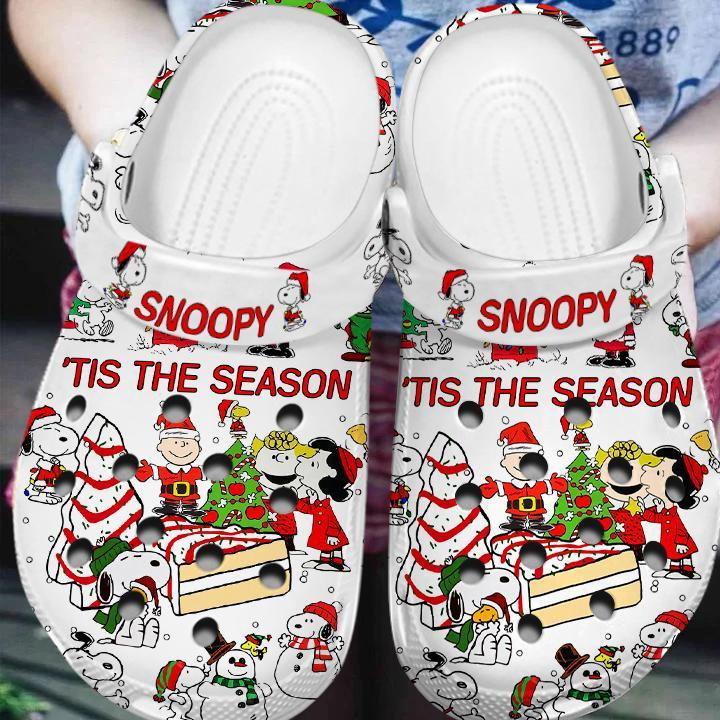 Merry Christmas Snoopy Clogs Shoes Crocs Comfortable For Men Women and Kids