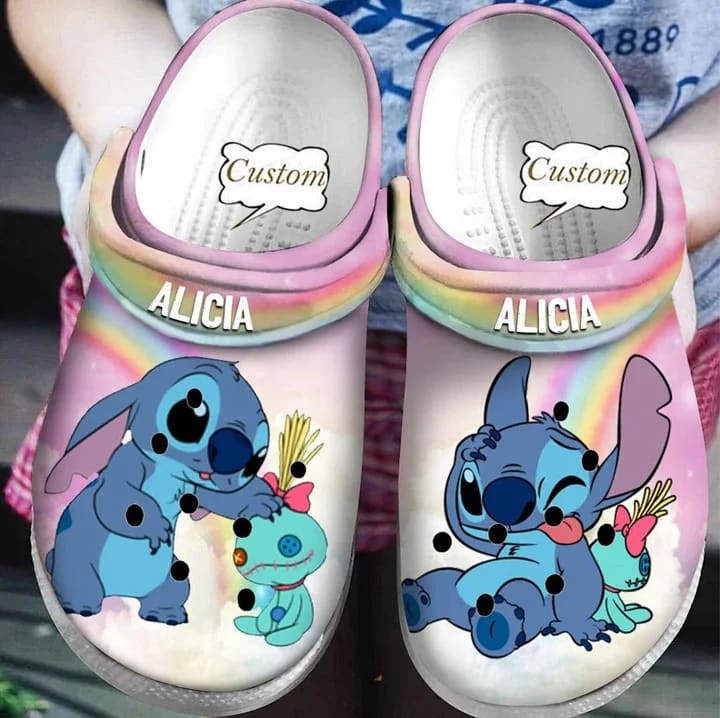 Lovely Rainbow Custom Name Cartoon Crocs Crocs For Men Women and Kids GZD1008316