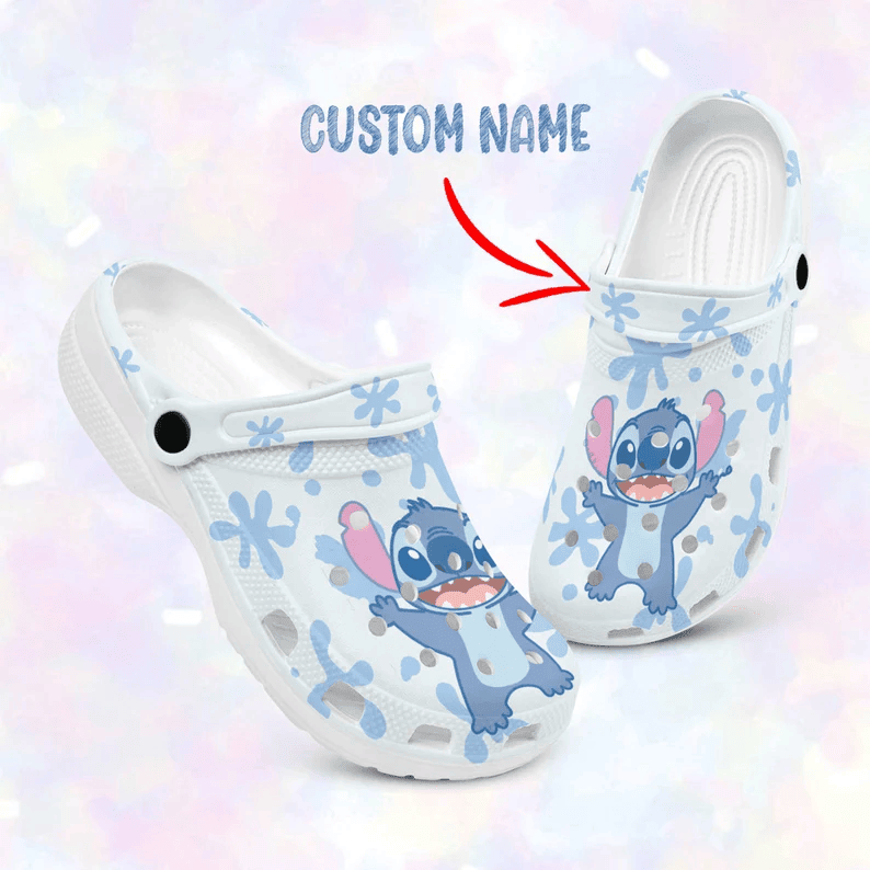 Personalized Funny Cartoon Blue Flowers Crocs Crocs Comfortable For Men Women and Kids