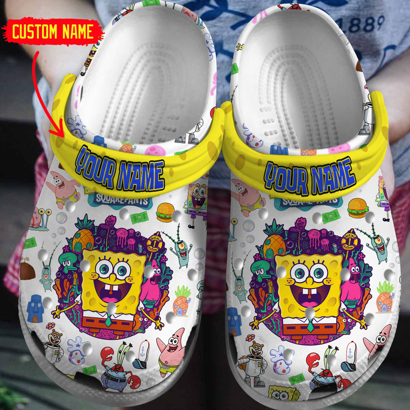 Personalized Cartoon Clogs Spongebob Clogs Crocs For Men Women and Kids GSO2006411