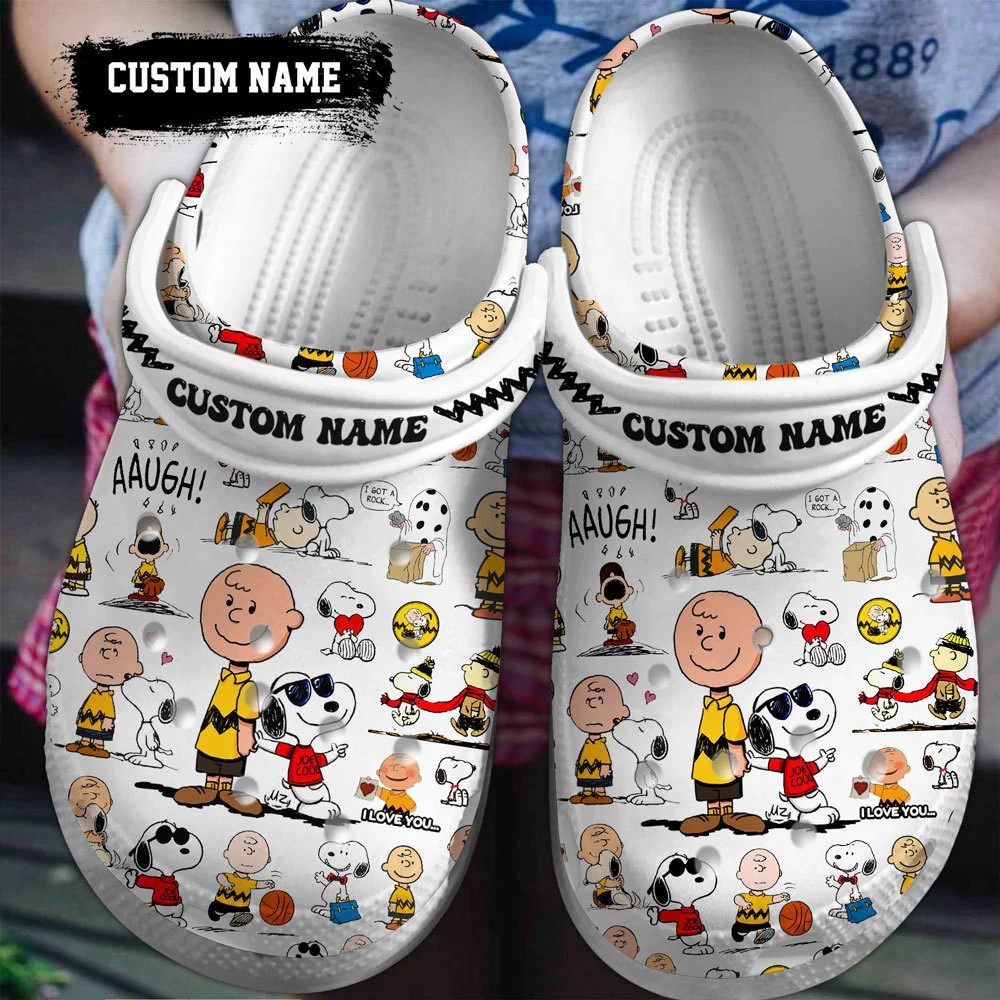 Snoopy Peanuts Cartoon Customize Name Crocs Clogs For Men Women And Kid RB5YWKTU-3