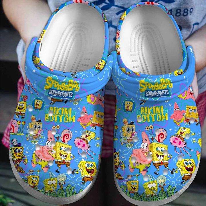 SpongeBob SquarePants Cartoon Crocs Clogs For Men Women And Kid I9KSOSJQ-1