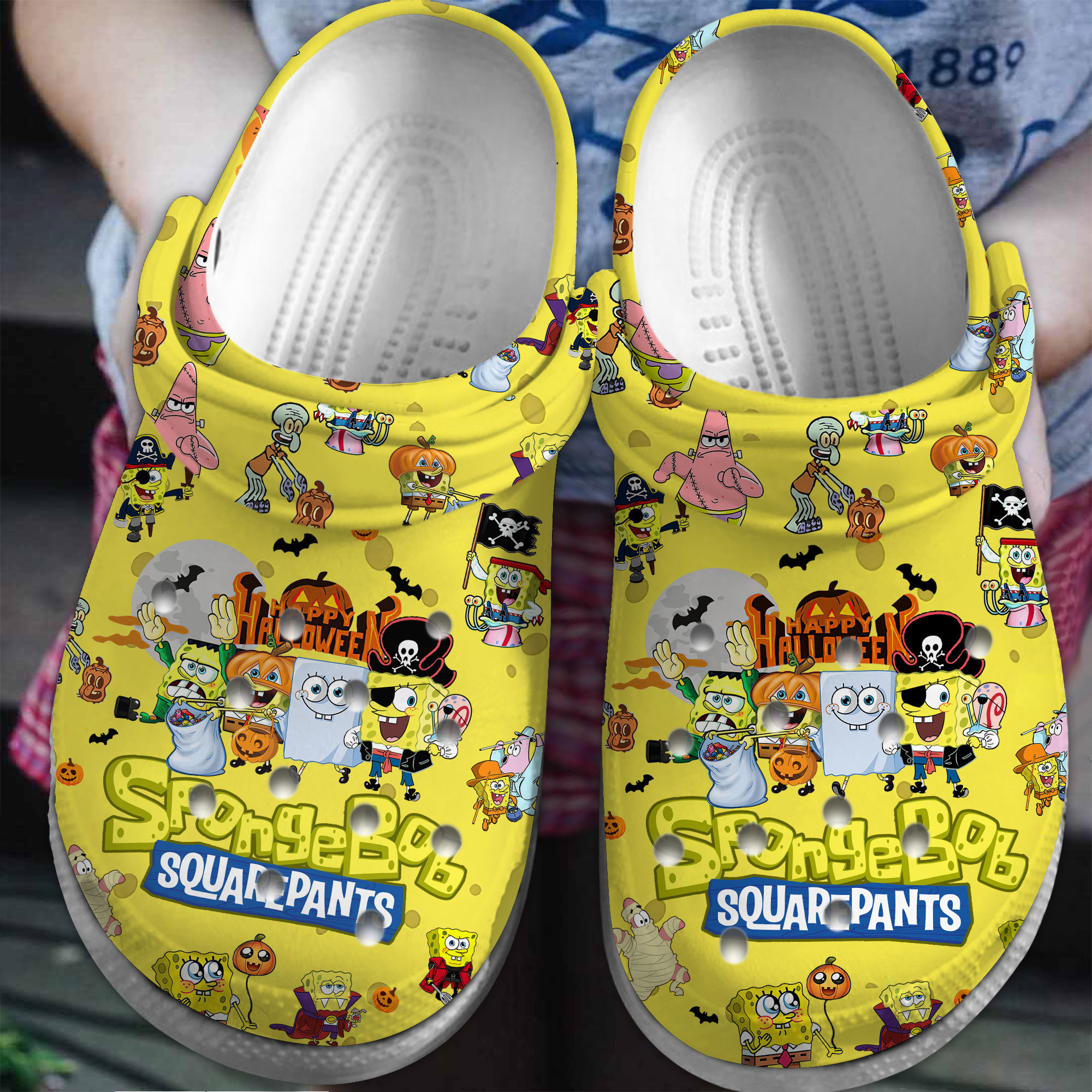 SpongeBob SquarePants Cartoon Crocs Clogs For Men Women And Kid RH0RCMQT-1