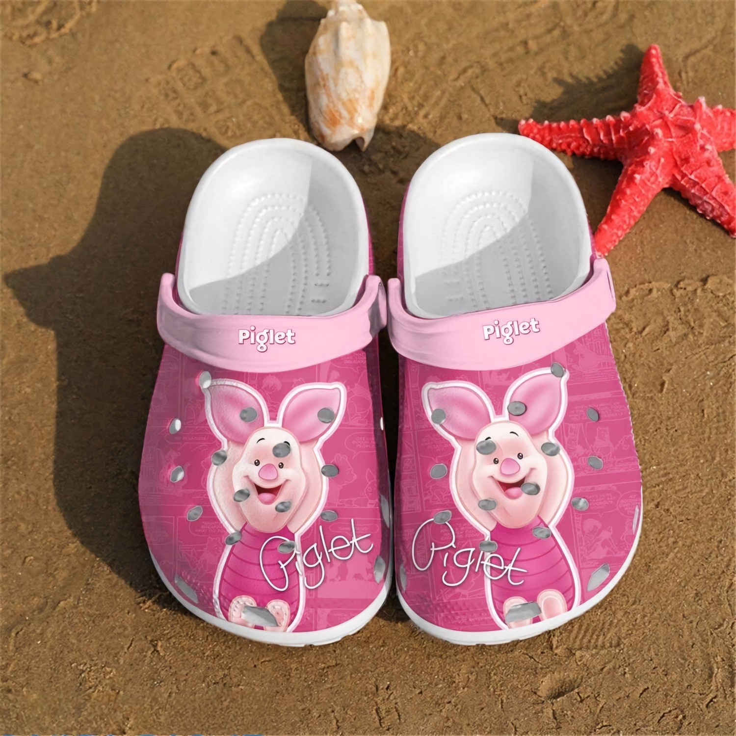 Winnie The Pooh Prrety Piglet Pink Clogs Crocs Comfortable For Men Women and Kids