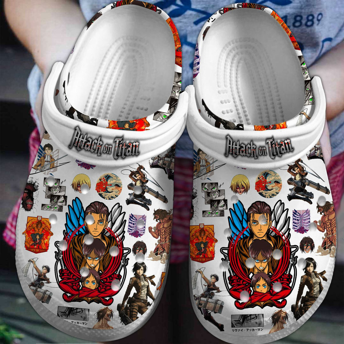 Attack On Titan Anime Cartoon Premium Clogs Shoes Comfortable For Men Women Crocs Comfortable For Men Women and Kids - GNL1465590