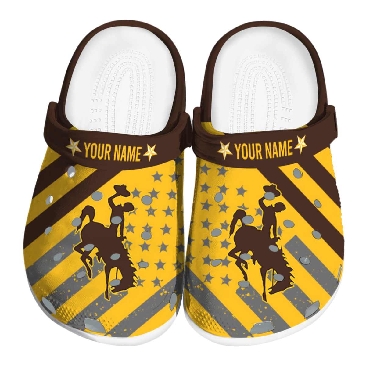 Wyoming Cowboys 2025 NCAA Sport Crocs Clogs For Men Women and Kids - GNL146538