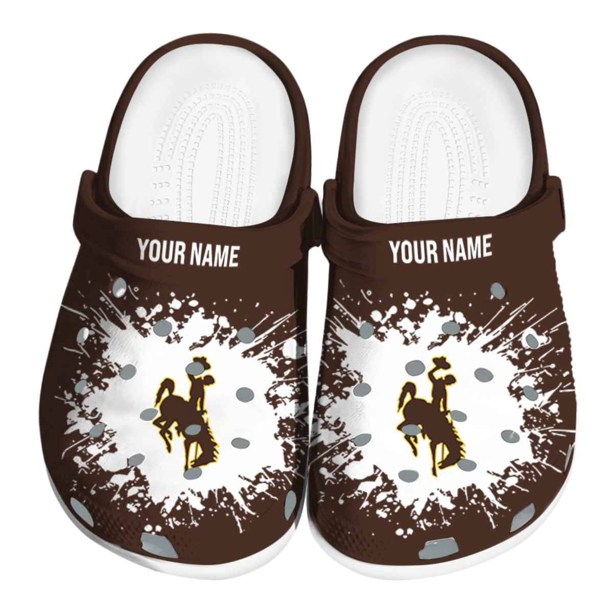 Wyoming Cowboys 2025 NCAA Sport Crocs Clogs For Men Women and Kids - GNL146564
