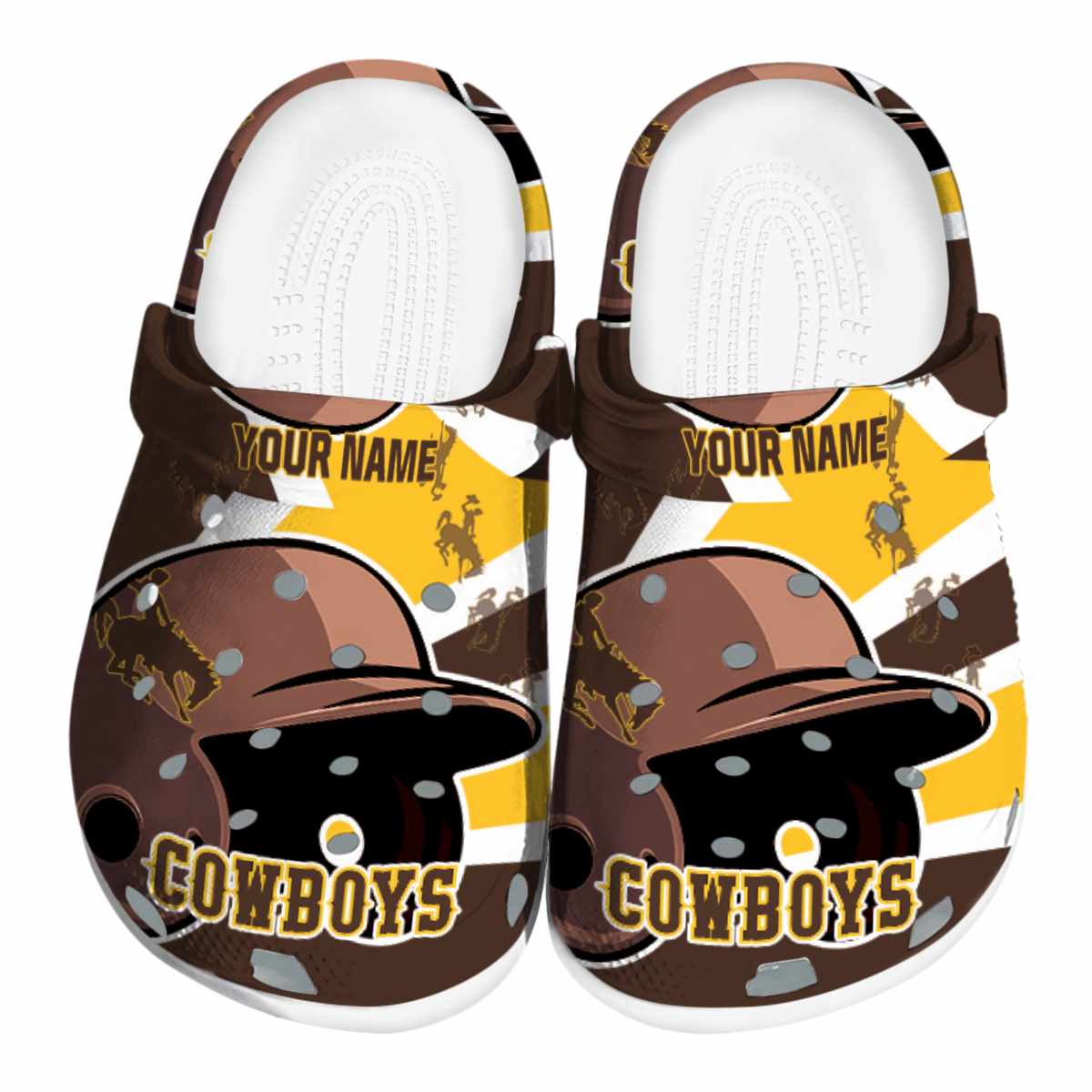Wyoming Cowboys2025 NCAA Sport Crocs Clogs For Men Women and Kids