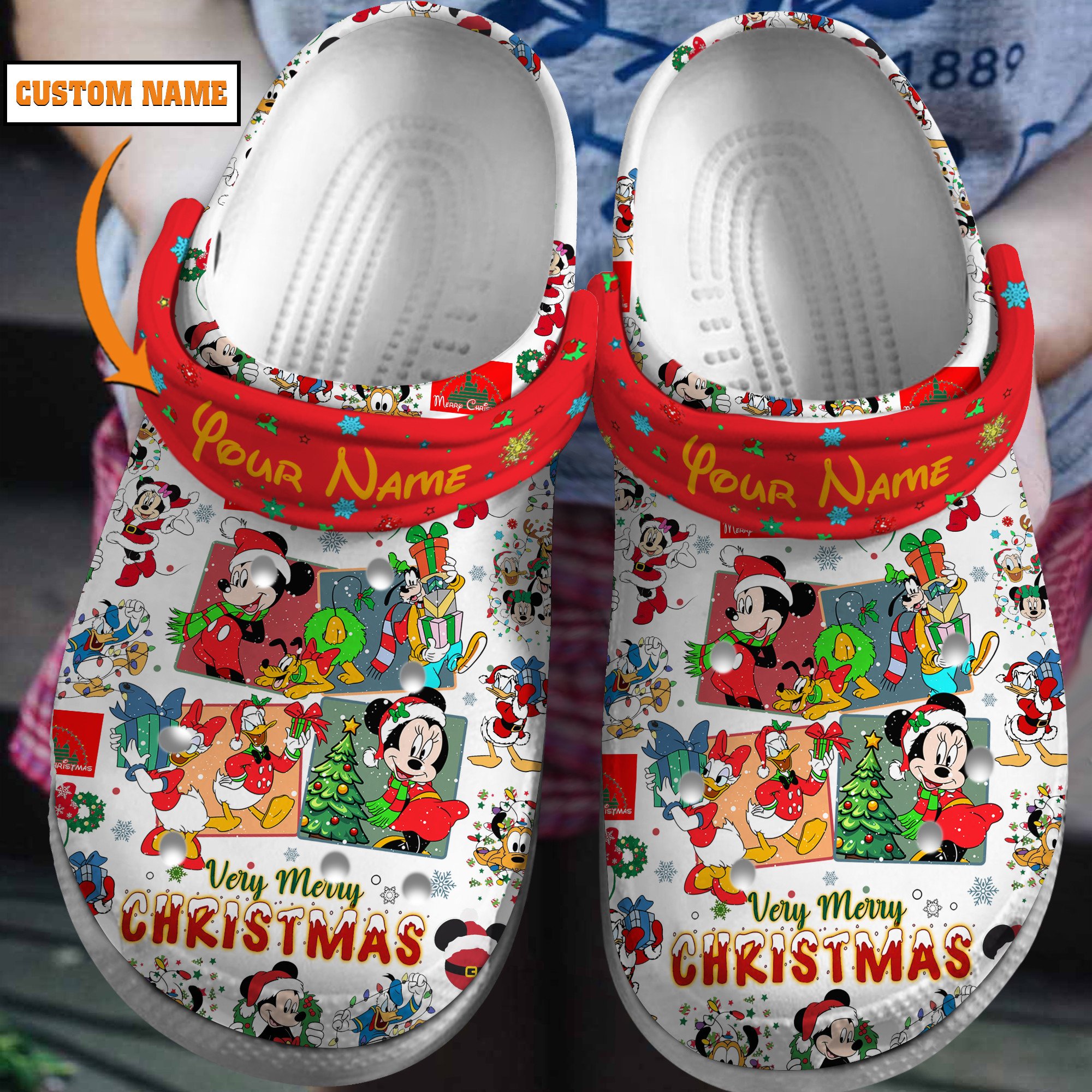 Mickey Mouse Cartoon Christmas Crocs, Clogs Shoes Comfortable For Men Women and Kids - GNL1465836