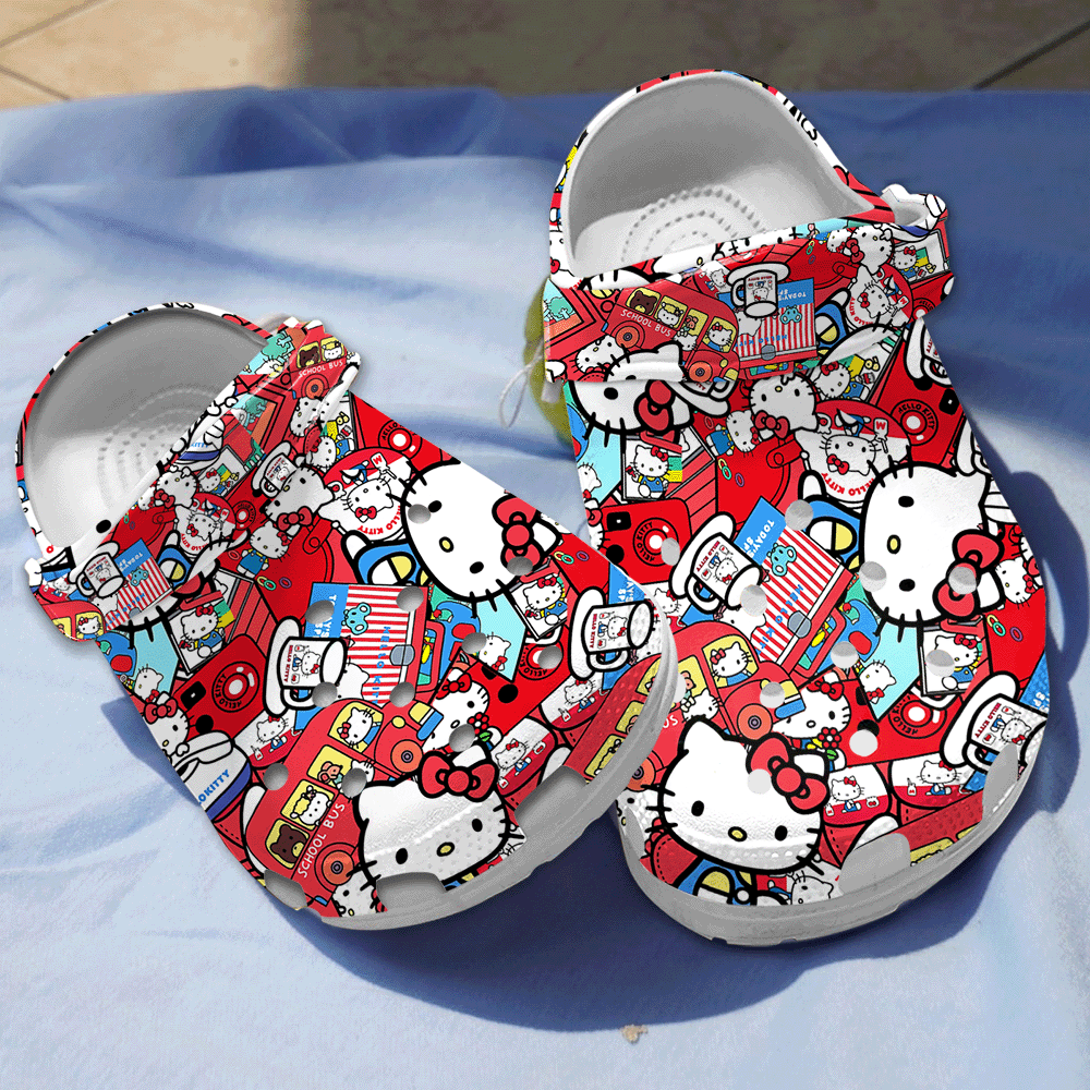 Hello Kitty Cartoon Crocs, Clogs Shoes Comfortable For Men Women and Kids - GNL1465839